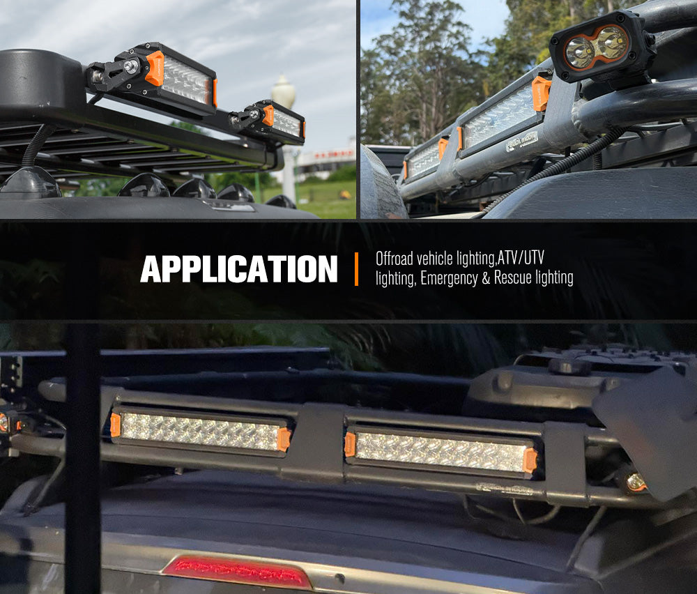 LIGHTFOX 12inch Osram LED Light Bar Slim Rows Combo Beam Driving Lamp Offroad 4x4