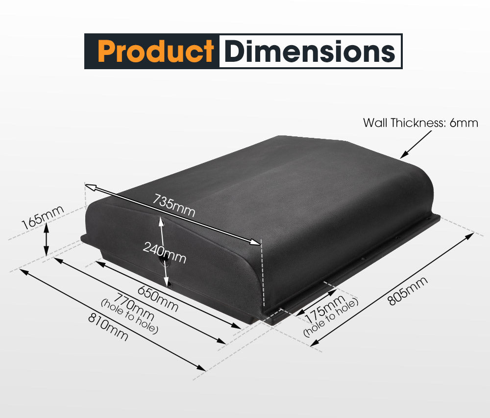 SAN HIMA 120L Caravan Water Tank Black