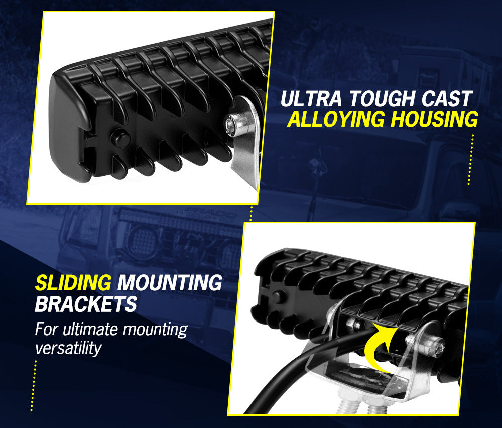 Pair 6inch LED Work Light Bar Flood Beam Lamp Reverse Offroad 4x4