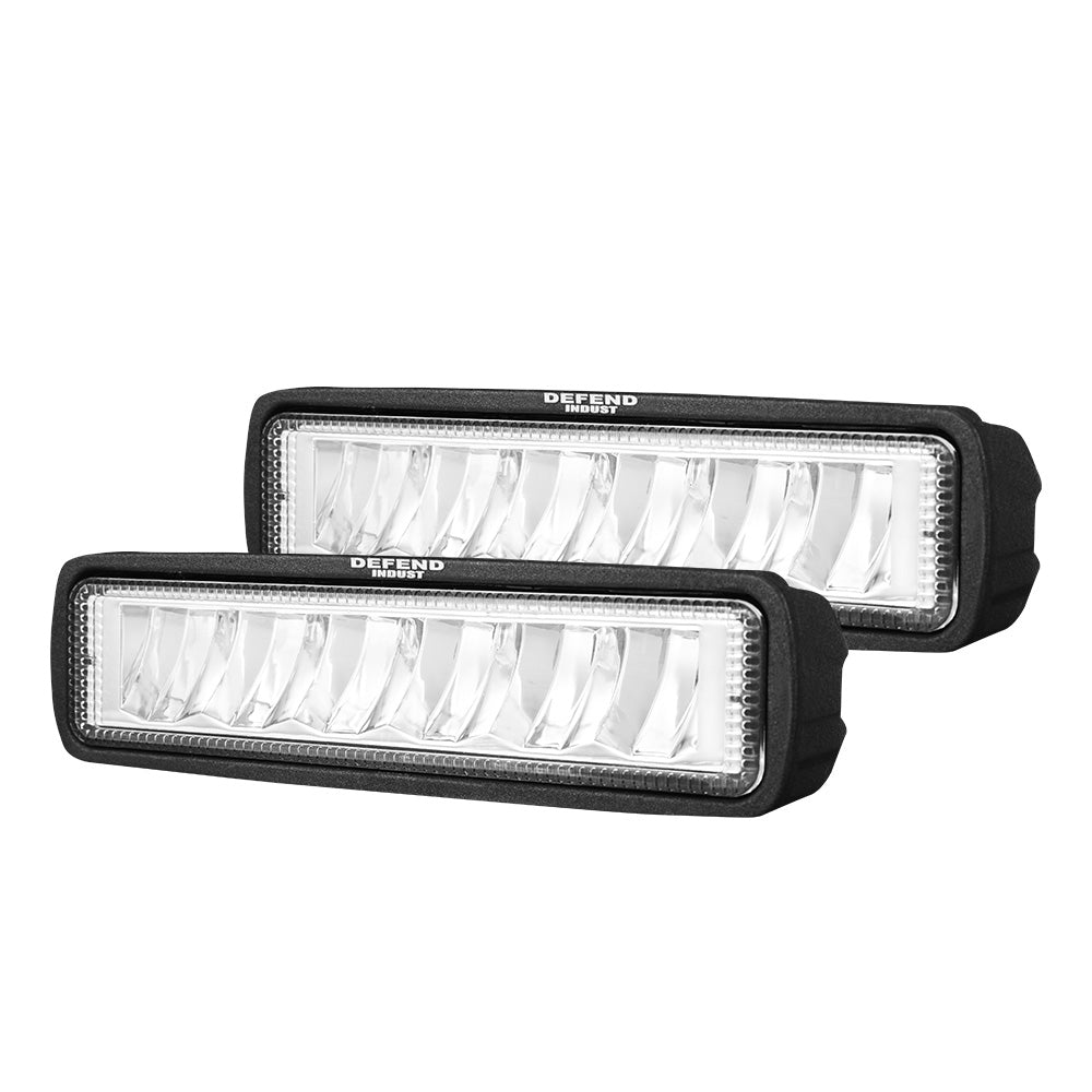 DEFEND INDUST Pair 6inch LED Work Light Flood Beam Reverse Driving Light 4WD