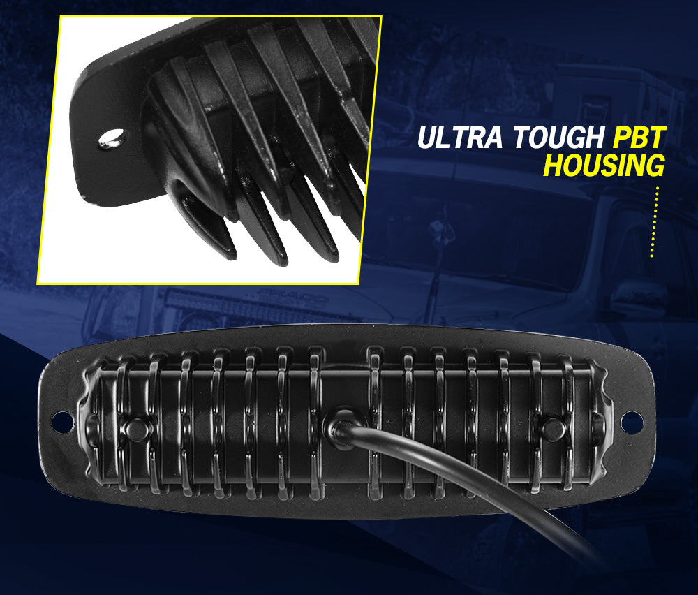 LIGHTFOX 4x 7inch LED Light Flood Beam