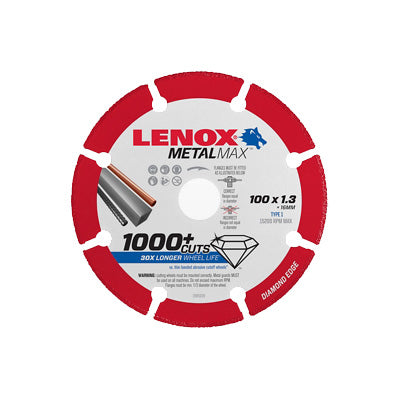 Lenox 100mm x16x1.3 Metalmax Cutting Blade Diamond Edge 1985009
