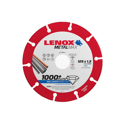 Lenox 125mm x22.2x1.3 Metalmax Cutting Blade Diamond Edge 1985492