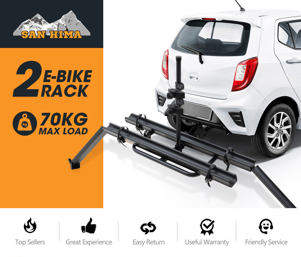 SAN HIMA 2 E-Bike Bicycle Carrier Rack Towbar Hitch 2" Receiver Mount Car Rear Rack