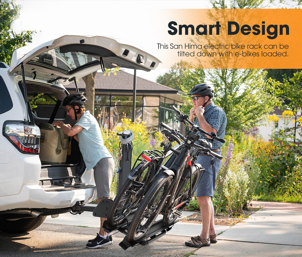 SAN HIMA 2 E-Bike Bicycle Carrier Rack Towbar Hitch 2" Receiver Mount Car Rear Rack