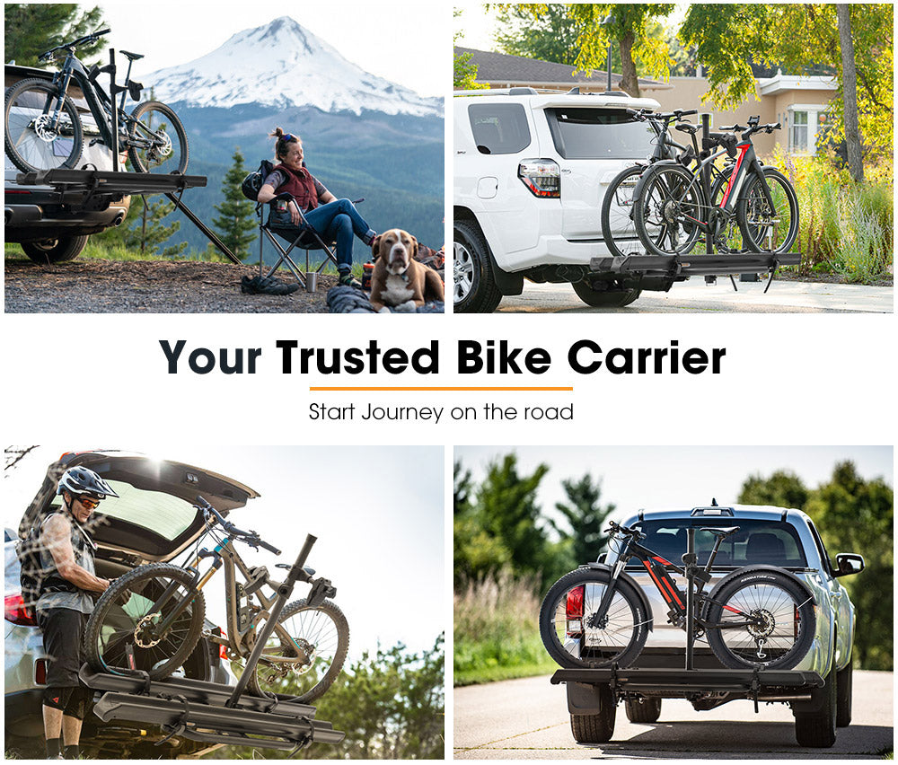 SAN HIMA 2 E-Bike Bicycle Carrier Rack Towbar Hitch 2" Receiver Mount Car Rear Rack