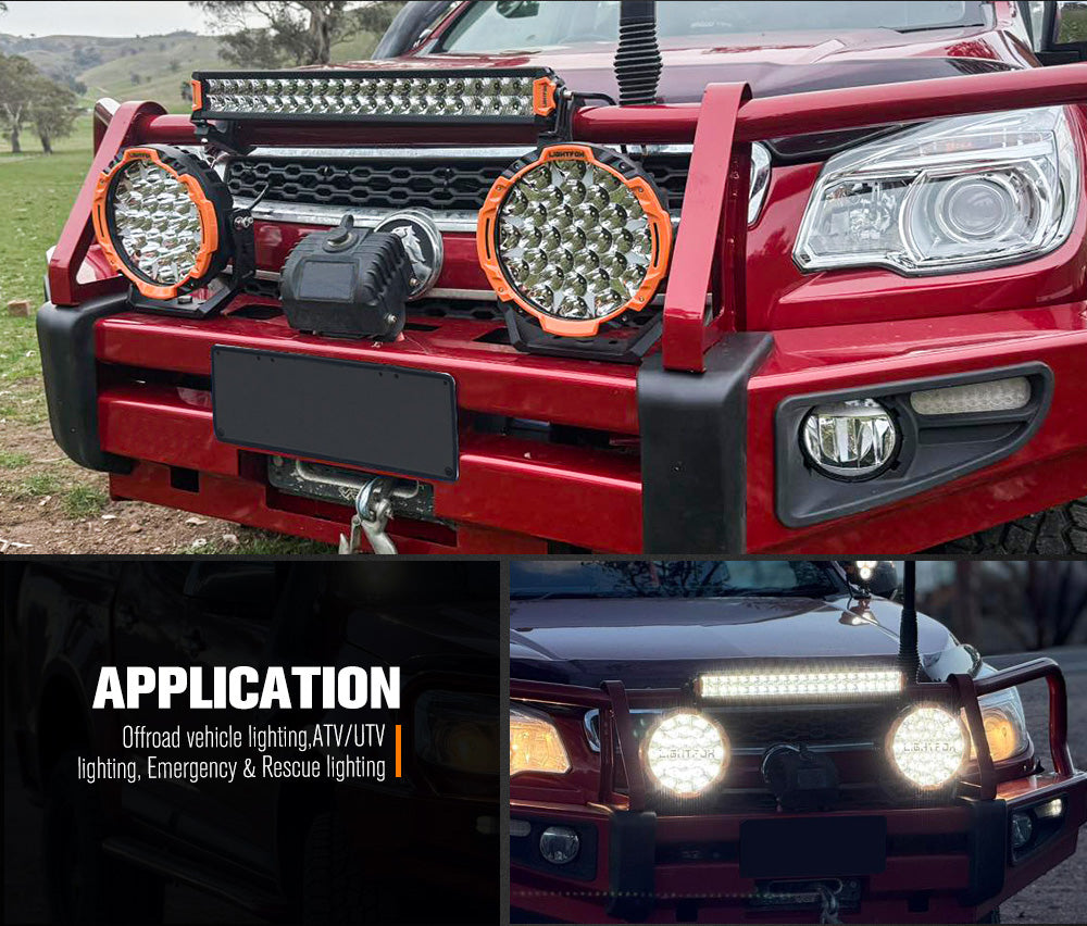 LIGHTFOX 20inch Osram LED Light Bar Slim Dual Rows Combo Driving Lamp Offroad 4x4