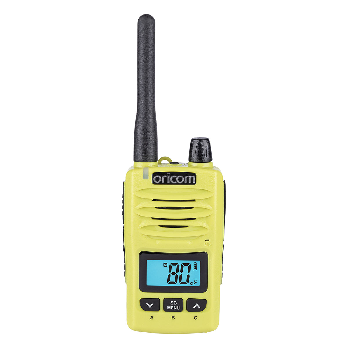 Oricom 5 Watt IP67 Waterproof Handheld UHF CB Radio LIME