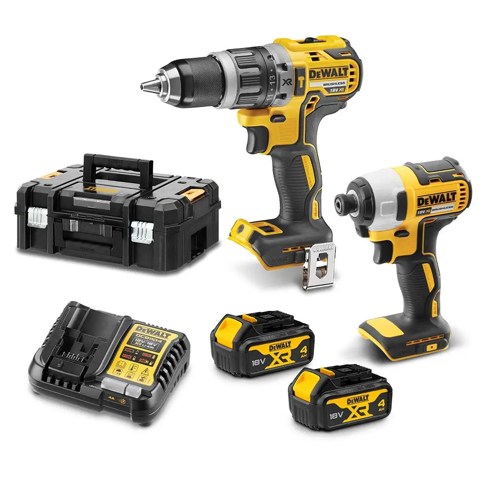 DEWALT 18V XR BRUSHLESS Compact 2 Piece Kit - 4.0Ah