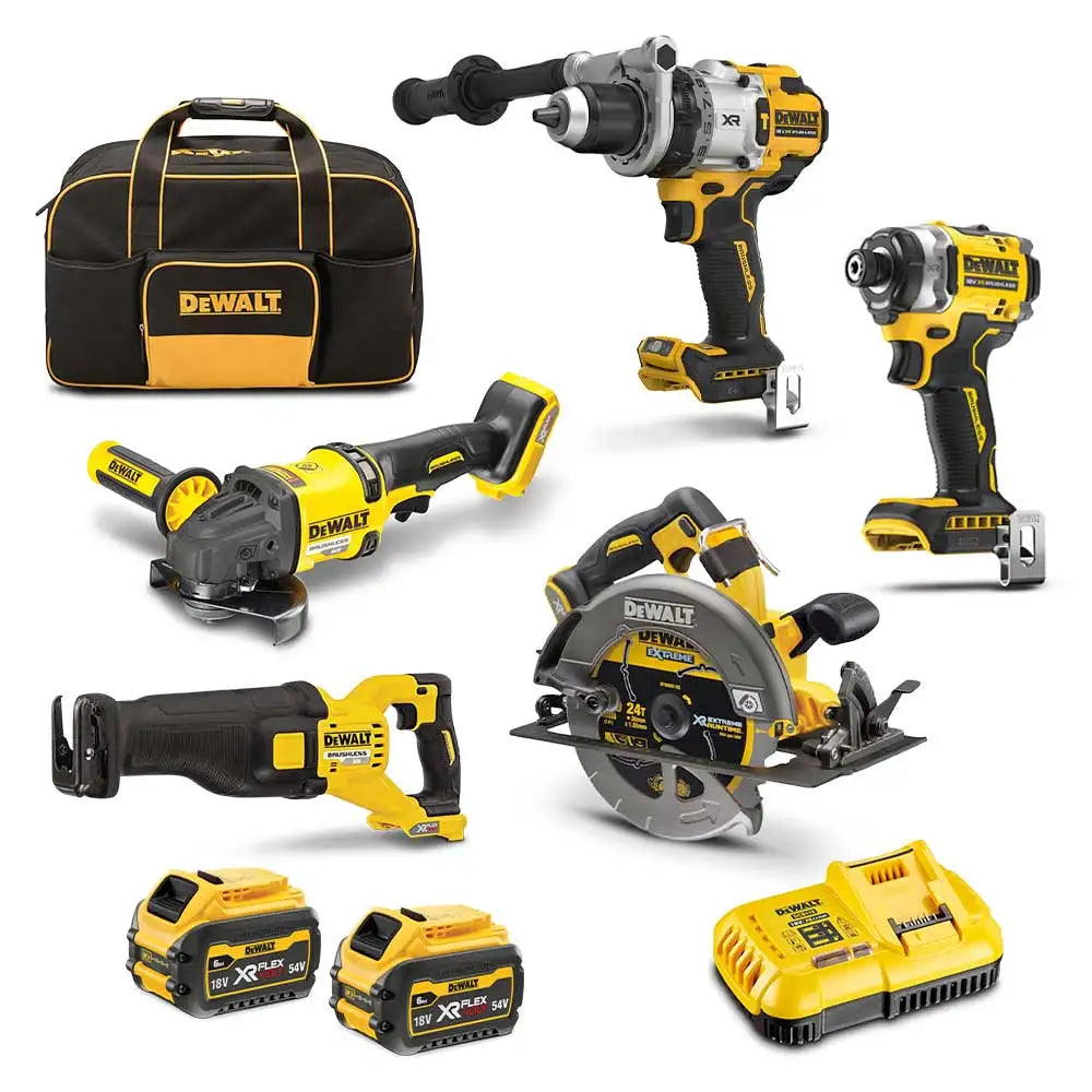 DEWALT 18V/54V XR Mixed Voltage 5 Piece Kit - 6.0Ah