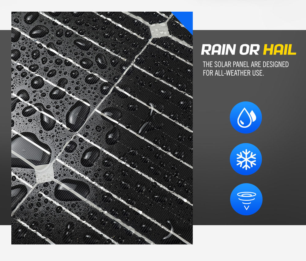 ATEM POWER 250W 12V Solar Panel Kit Mono Fixed Camping Caravan Boat Power Battery Charging