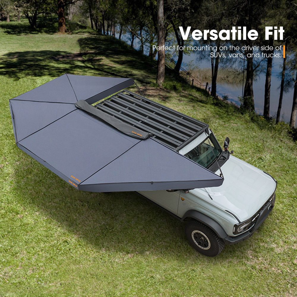 San Hima 270 Degree Free-Standing Awning-Driver Side 600D Oxford UPF50+ 4X4