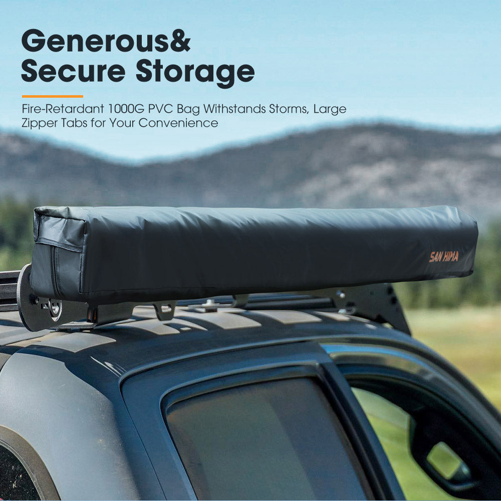 San Hima 270 Degree Free-Standing Awning-Driver Side 600D Oxford UPF50+ 4X4