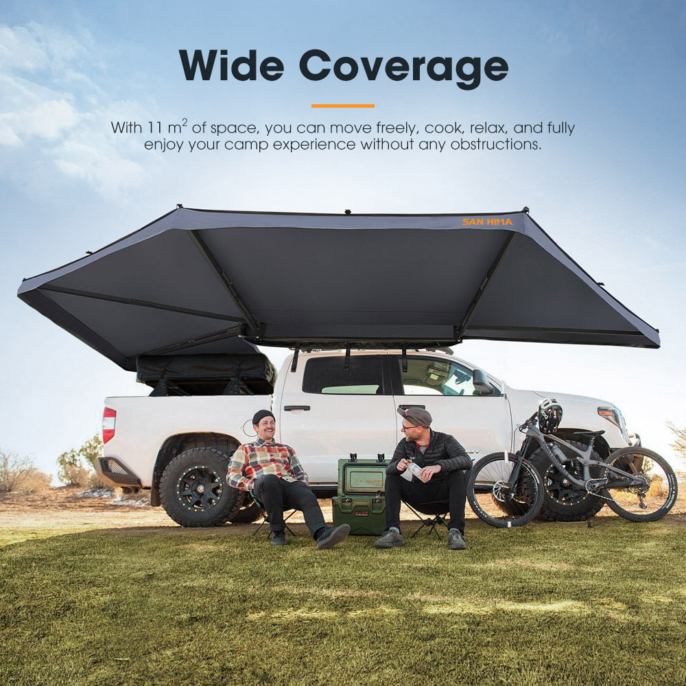 San Hima 270 Degree Free-Standing Awning-Driver Side 600D Oxford UPF50+ 4X4
