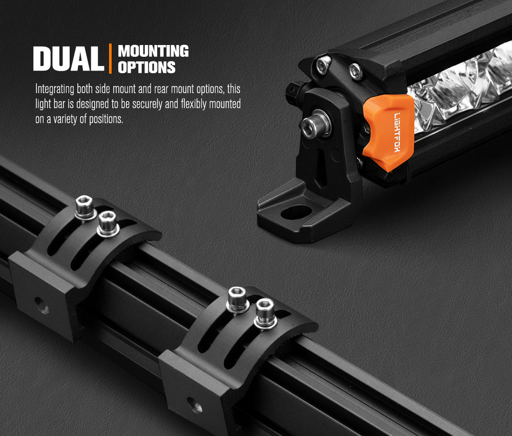 LIGHTFOX 28inch Osram LED Light Bar Super Slim Single Row Spot Flood Beam Offroad