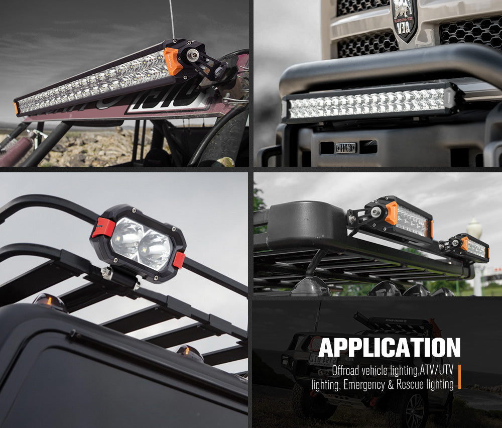 Lightfox 12" 20" 30" 40" Osram LED Light Bar Dual Rows Combo Beam Driving Lamp