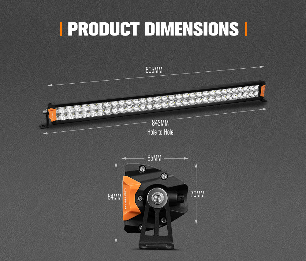 Lightfox 12" 20" 30" 40" Osram LED Light Bar Dual Rows Combo Beam Driving Lamp