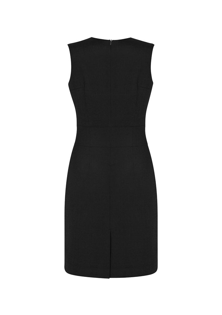 Biz Corporates Cool Stretch Womens Sleeveless V Neck Dress