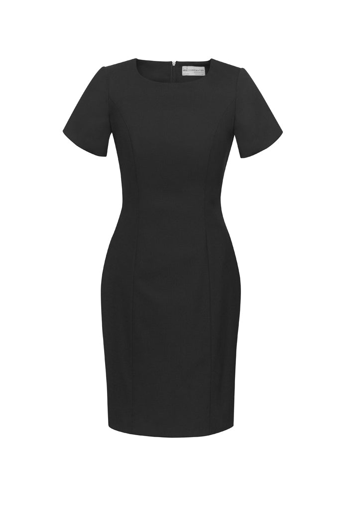 Biz Corporates Comfort Wool Stretch Womens Short Sleeve Dress
