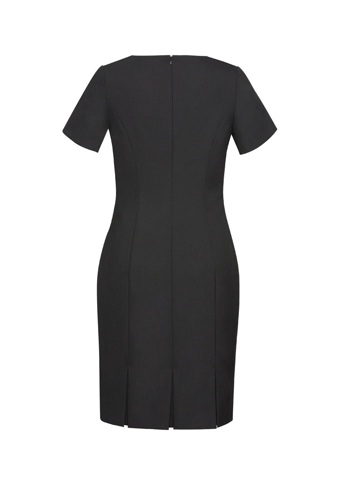 Biz Corporates Comfort Wool Stretch Womens Short Sleeve Dress