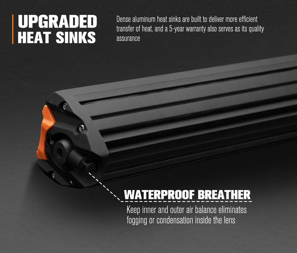 LIGHTFOX 40inch Osram LED Light Bar Spot Flood Combo Dual Row Lamp Offroad 4x4