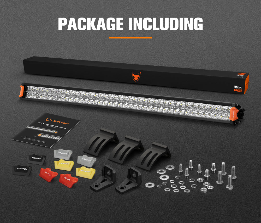 Lightfox 12" 20" 30" 40" Osram LED Light Bar Dual Rows Combo Beam Driving Lamp