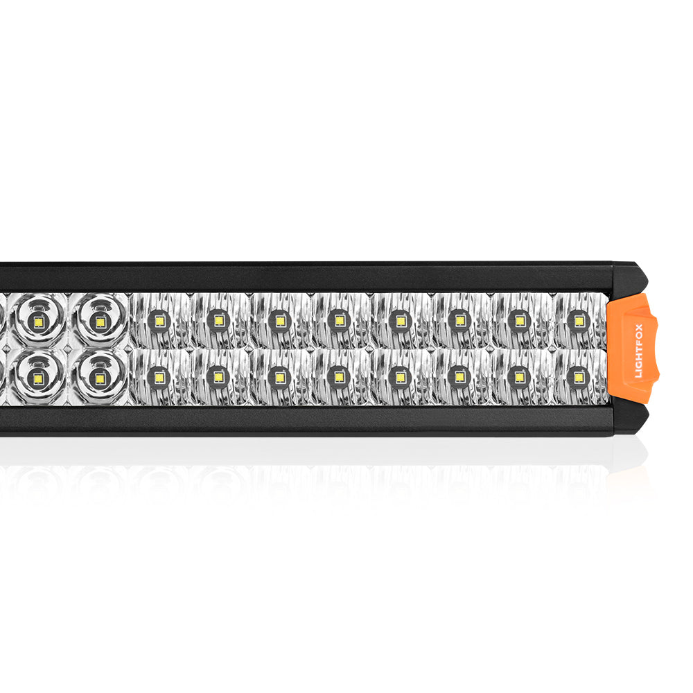 LIGHTFOX 40inch Osram LED Light Bar Spot Flood Combo Dual Row Lamp Offroad 4x4