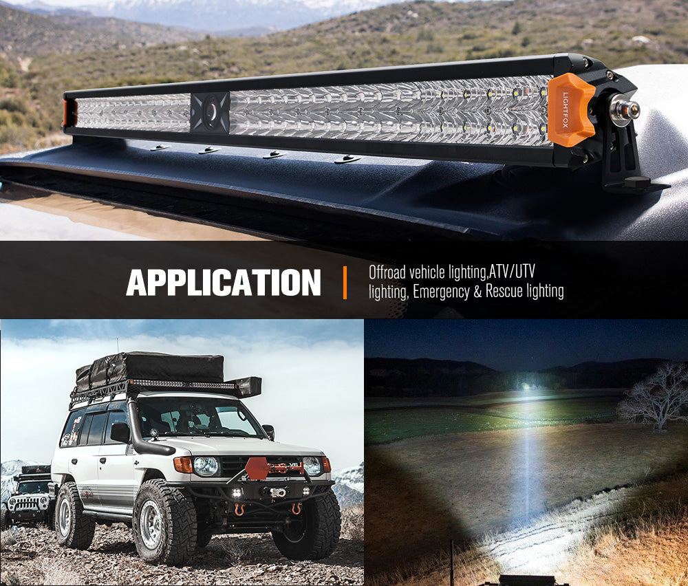 Lightfox 42inch Rigel Osram Laser LED Light Bar Dual Rows Combo Driving Lamp