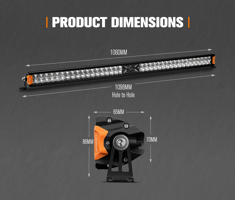 Lightfox 42inch Rigel Osram Laser LED Light Bar Dual Rows Combo Driving Lamp