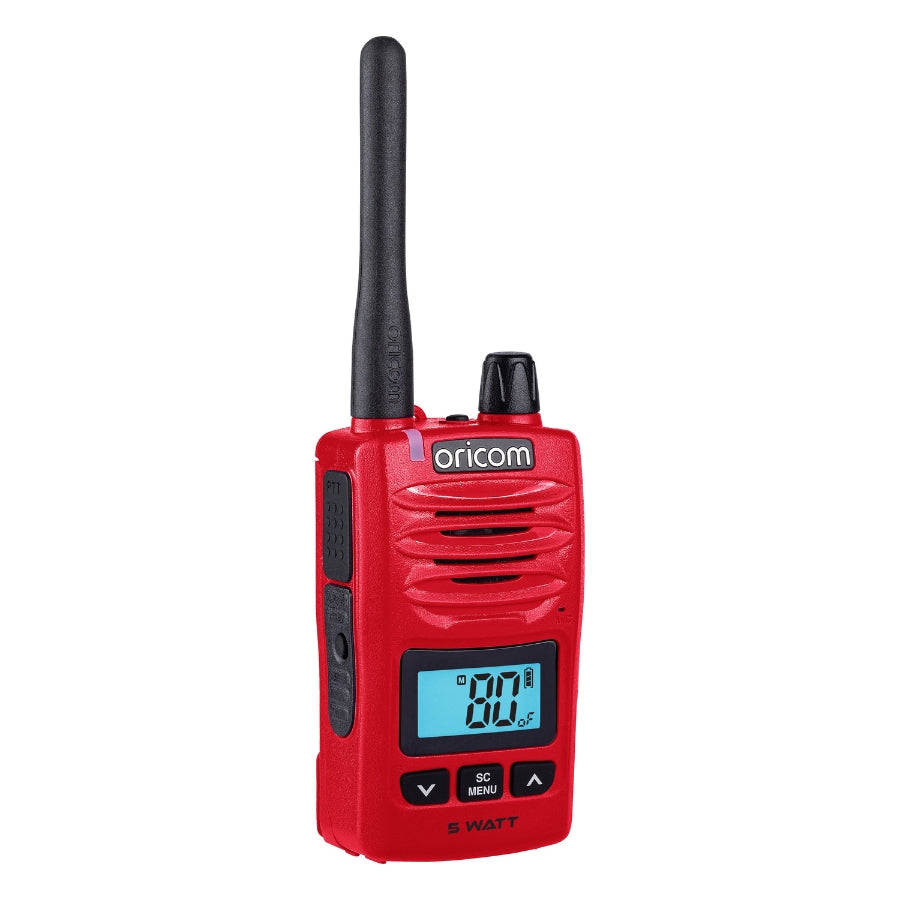 Oricom 5 Watt IP67 Waterproof Handheld UHF CB Radio RED