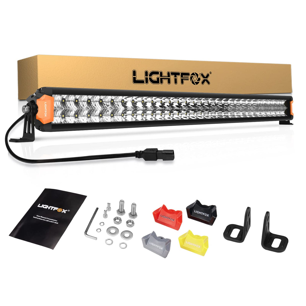 LIGHTFOX 30inch OSRAM LED Light Bar Spot Flood Combo Beam Driving Lamp Offroad 4x4