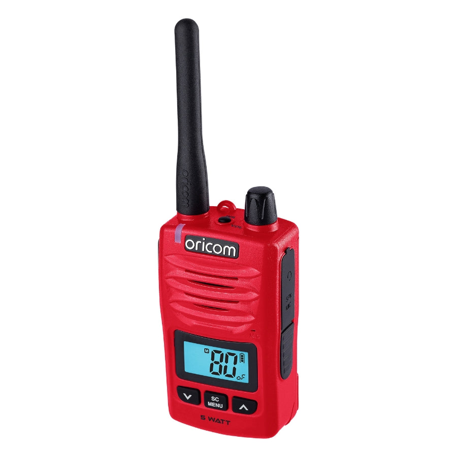Oricom 5 Watt IP67 Waterproof Handheld UHF CB Radio RED