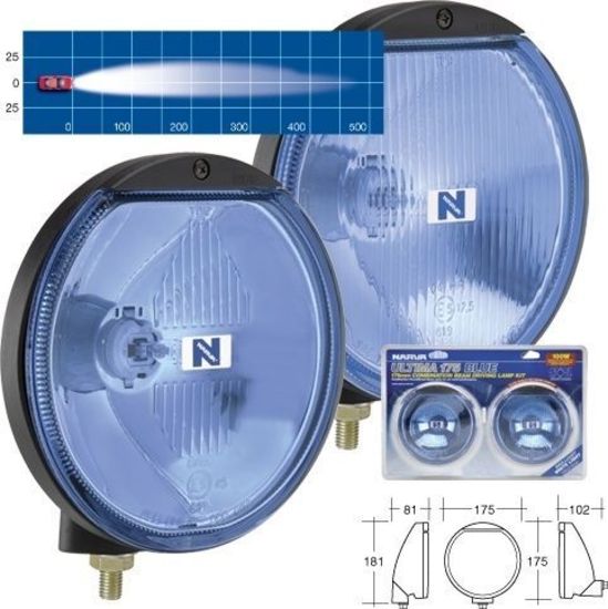 Narva Ultima Blue 175 Broad Beam Driving Lamps 100W