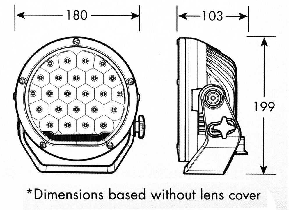 Narva Ultima 7 Inch 180Mm Led Driving Light Lamp 120W Offroad Spotlight 71730