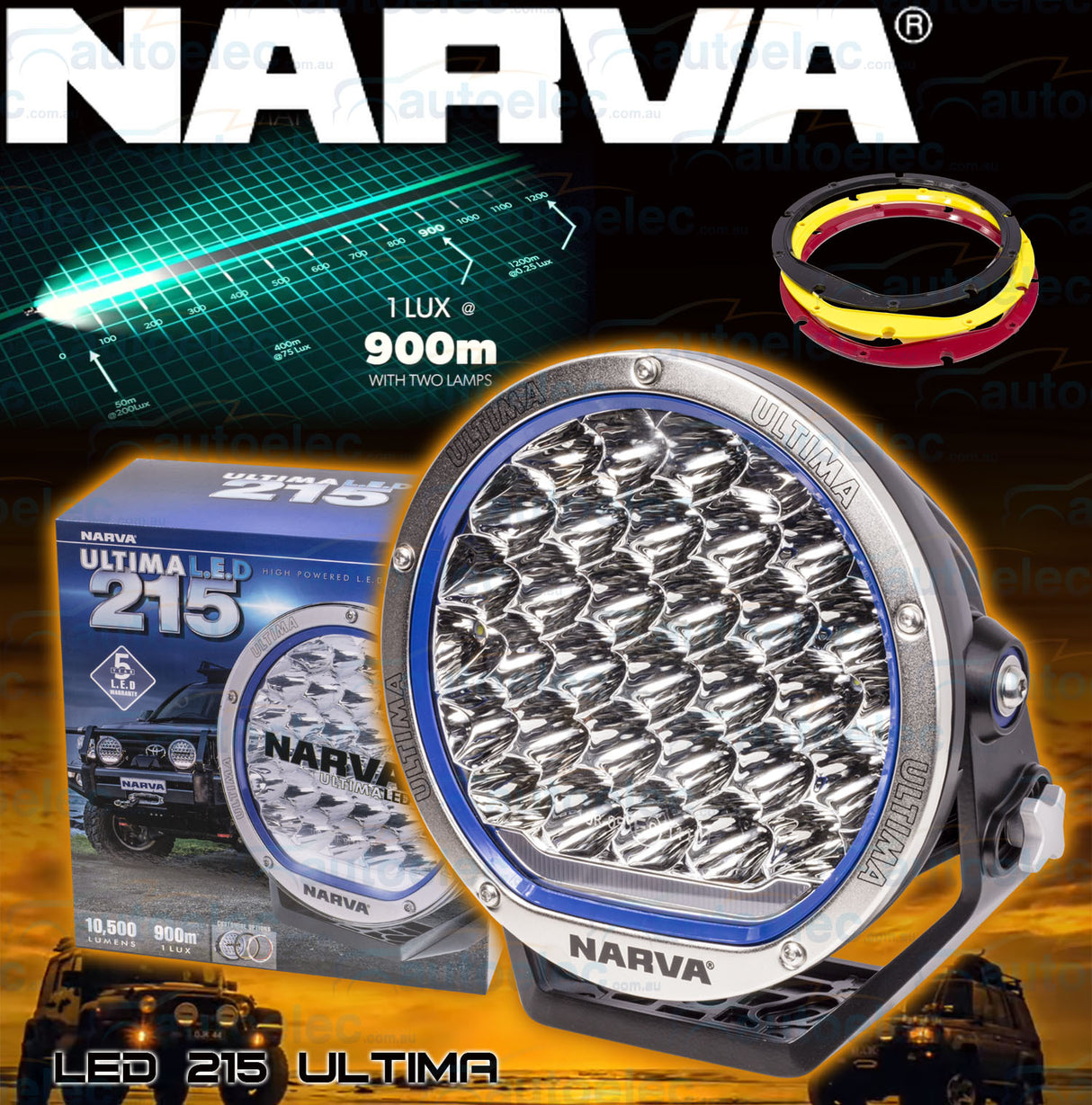 Narva Ultima 9 Inch 215Mm Led Driving Light Lamp 165W Offroad Spotlight 71740