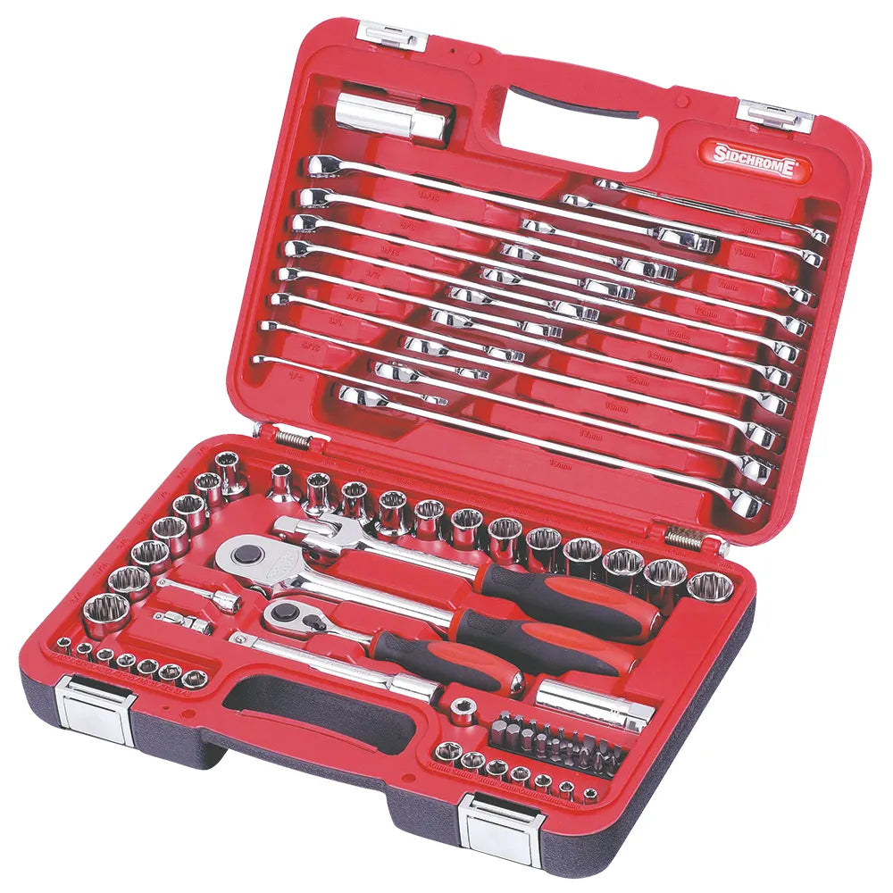 Sidchrome 79 Piece 1/2" Socket & Spanner Set