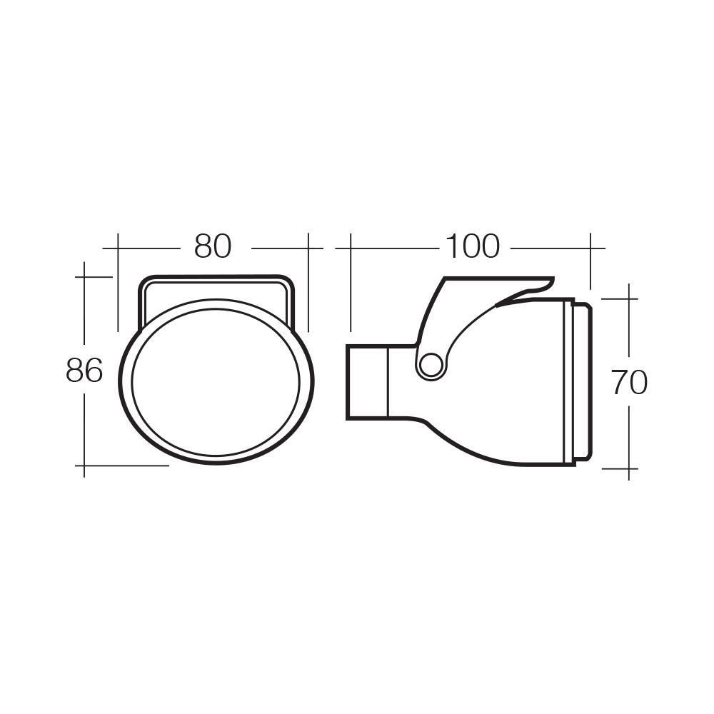 Narva 80Mm Oval D/Lamp Kit With 55W