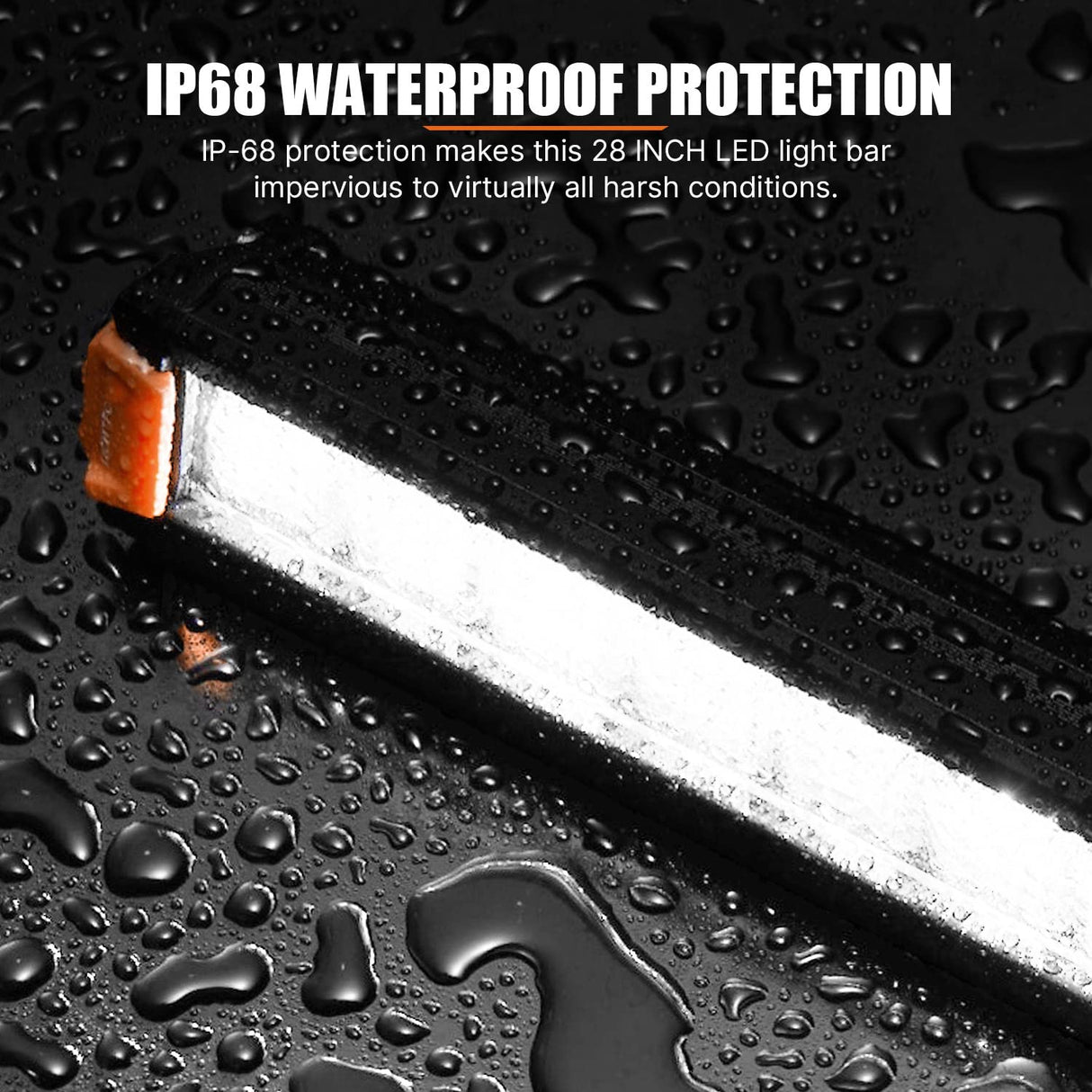 LIGHTFOX 28inch Osram LED Light Bar Super Slim Single Row Spot Flood Beam Offroad