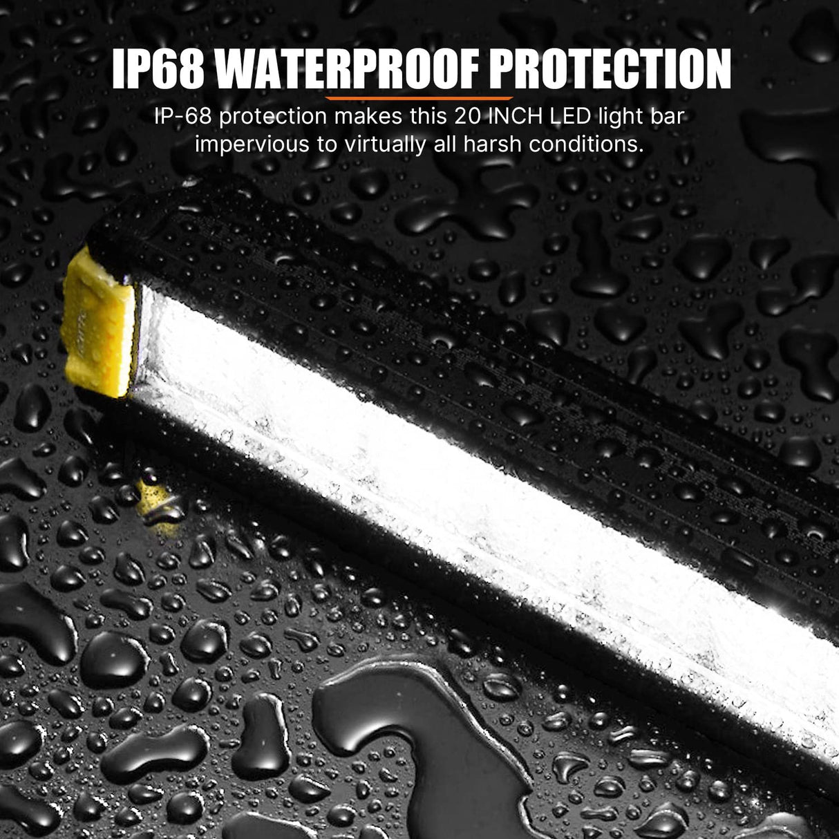 LIGHTFOX 20inch Osram LED Light Bar Super Slim Single Row Spot Flood Beam Offroad