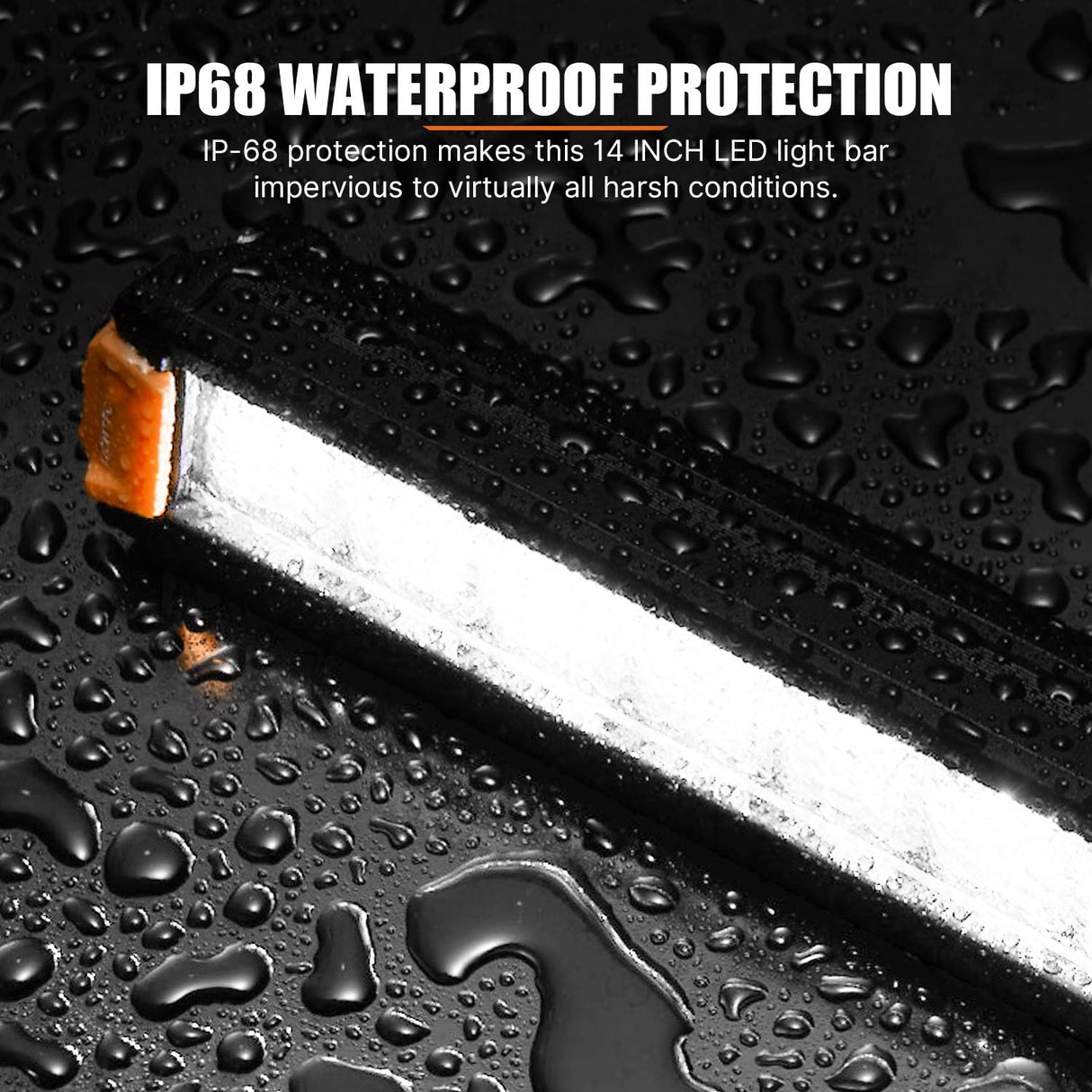 LIGHTFOX 14inch Osram LED Light Bar Super Slim Single Row Spot Flood Beam Offroad