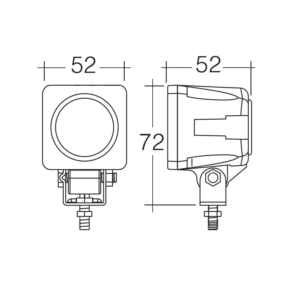 Narva 9-80V Led Narrow W/Lamp 500Lm