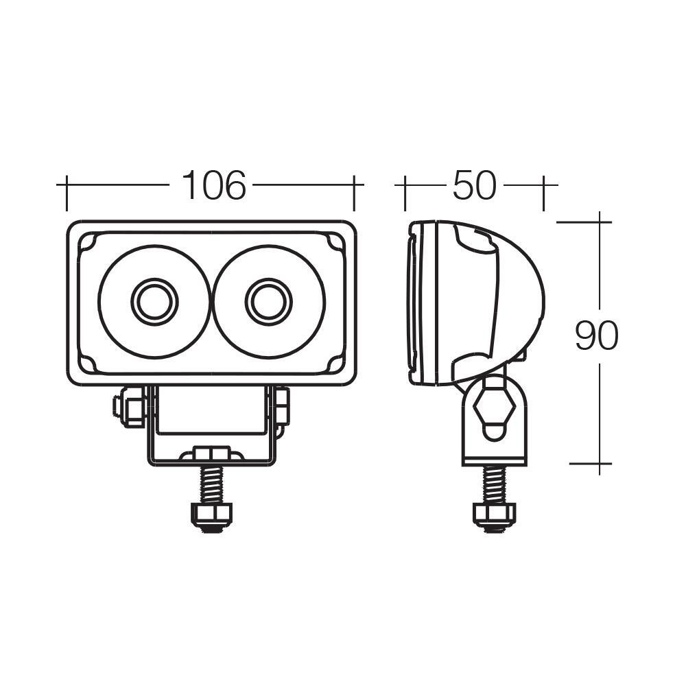 Narva Led Worklight Work Light Pencil Flood Beam 12 12V 24 24V New 72431