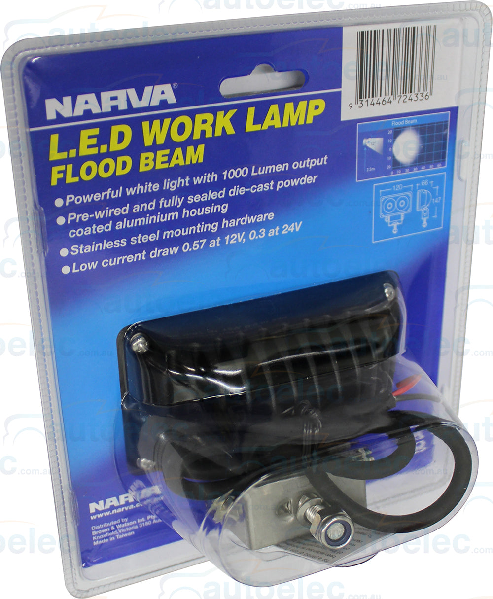 Narva Led Worklight Work Light Lamp Flood Spread Beam 12V 24V Volt New 72433