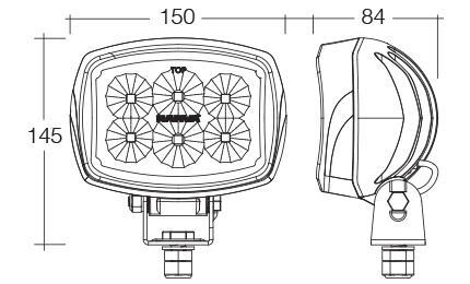 Narva Led Worklight Work Light Flood Beam 12V 12 24V 24 Volt New L.E.D. 72451W