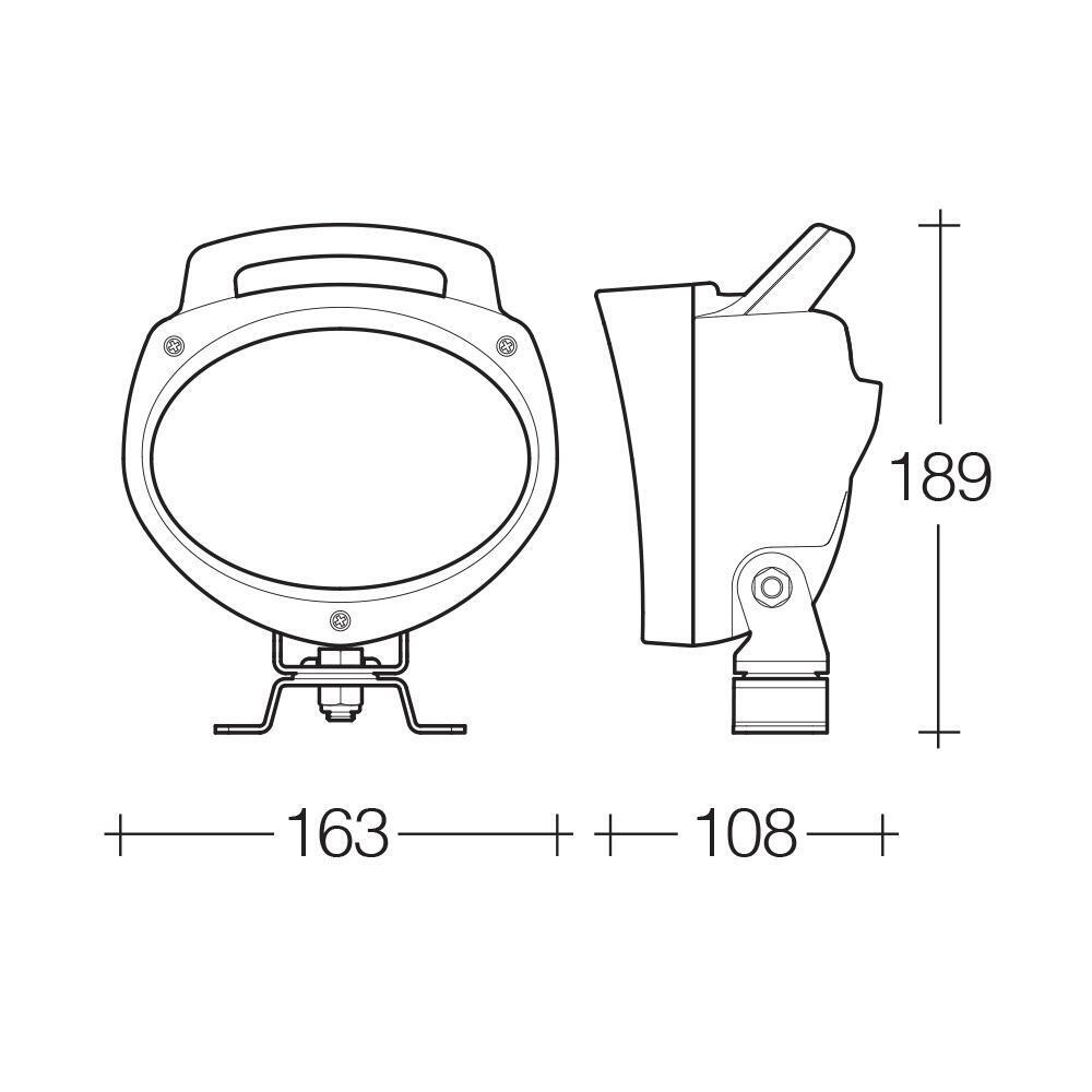 Narva Senator High Powered 3 Watt Led Flood Beam Work Light Lamp Handle 72474