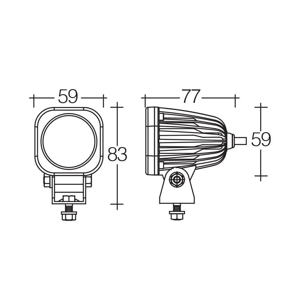 Narva Led High Power Worklight Work Light Flood Beam 12 12V 24 24V New 72706
