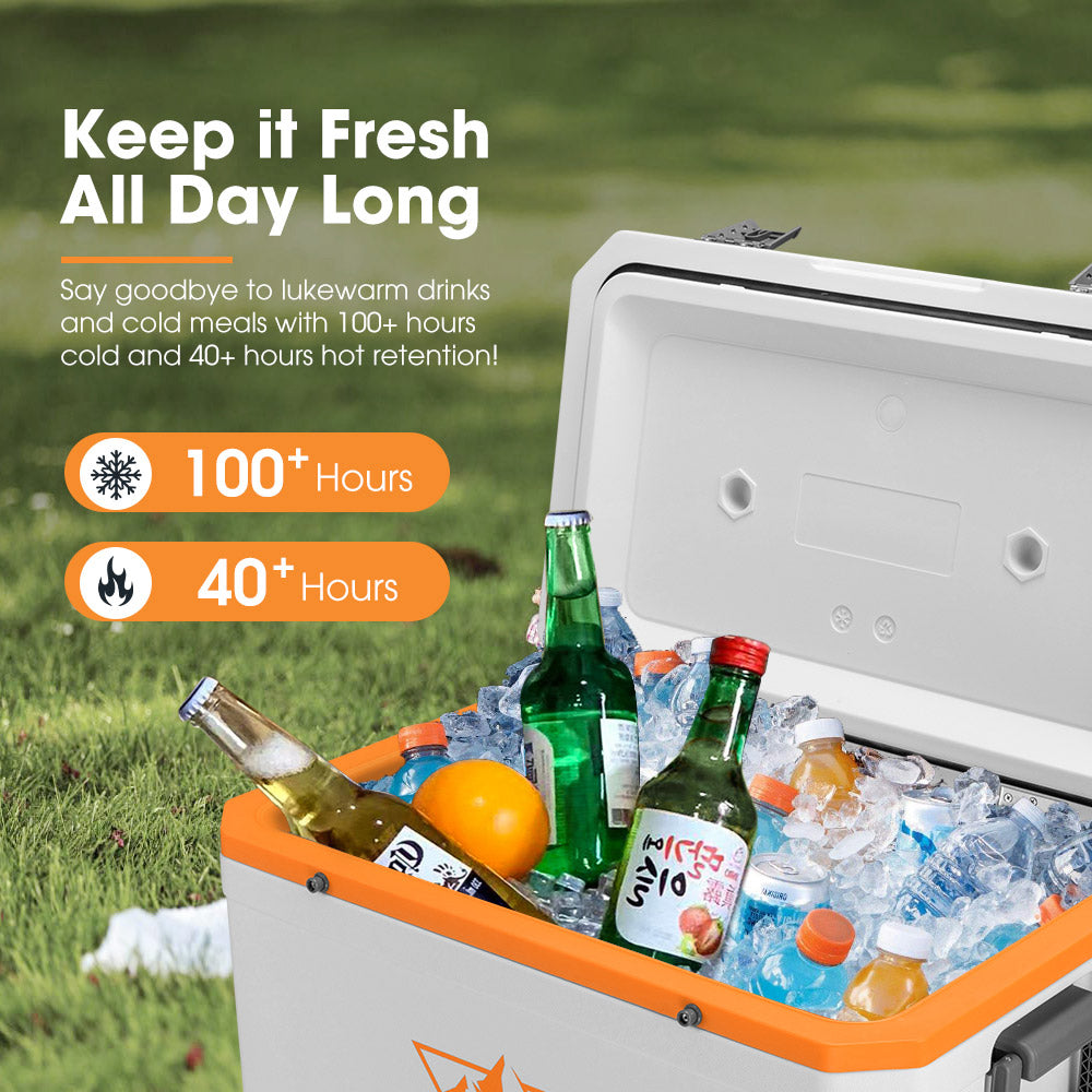 San Hima 75L Cooler Ice Box Portable Trolley For Camping Picnic Heat Retention