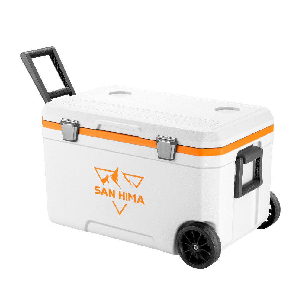 San Hima 75L Cooler Ice Box Portable Trolley For Camping Picnic Heat Retention