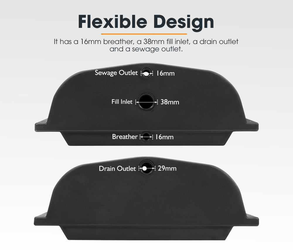 SAN HIMA 75L Litre Poly Water Tank Camper Trailers Caravans 4X4 4WD Truck