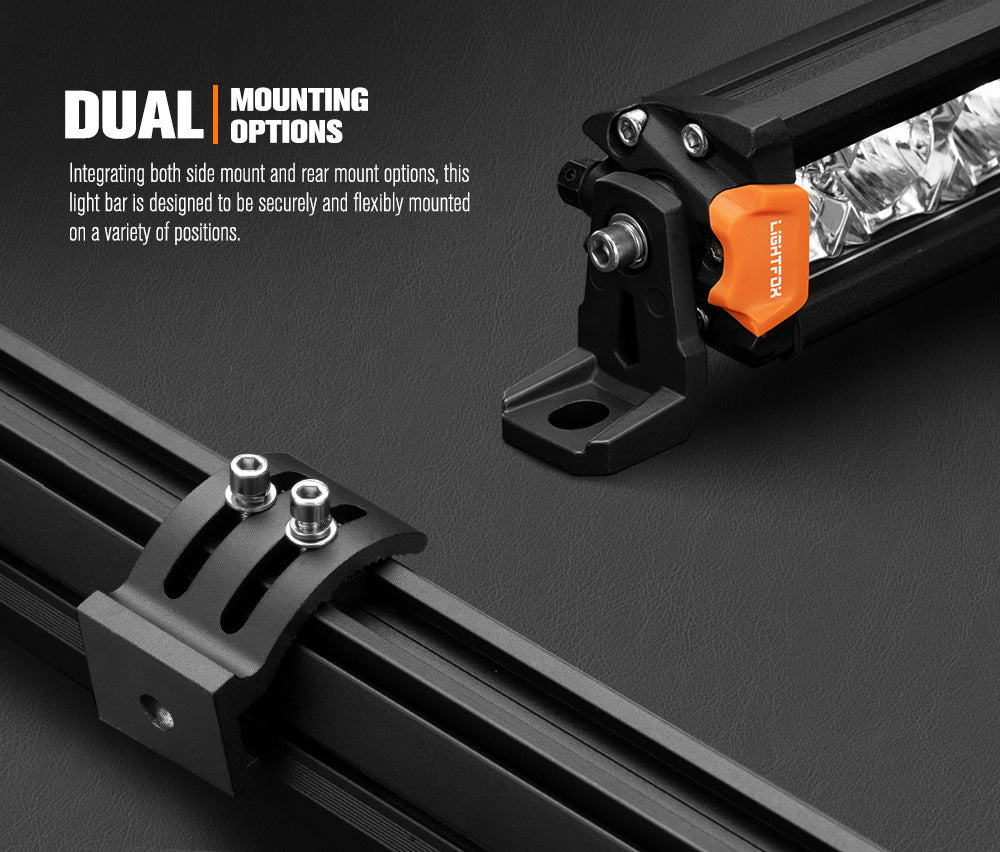 Lightfox 8" 14" 20" 28" 40" Osram LED Light Bar Single Row Flood Beam Offroad